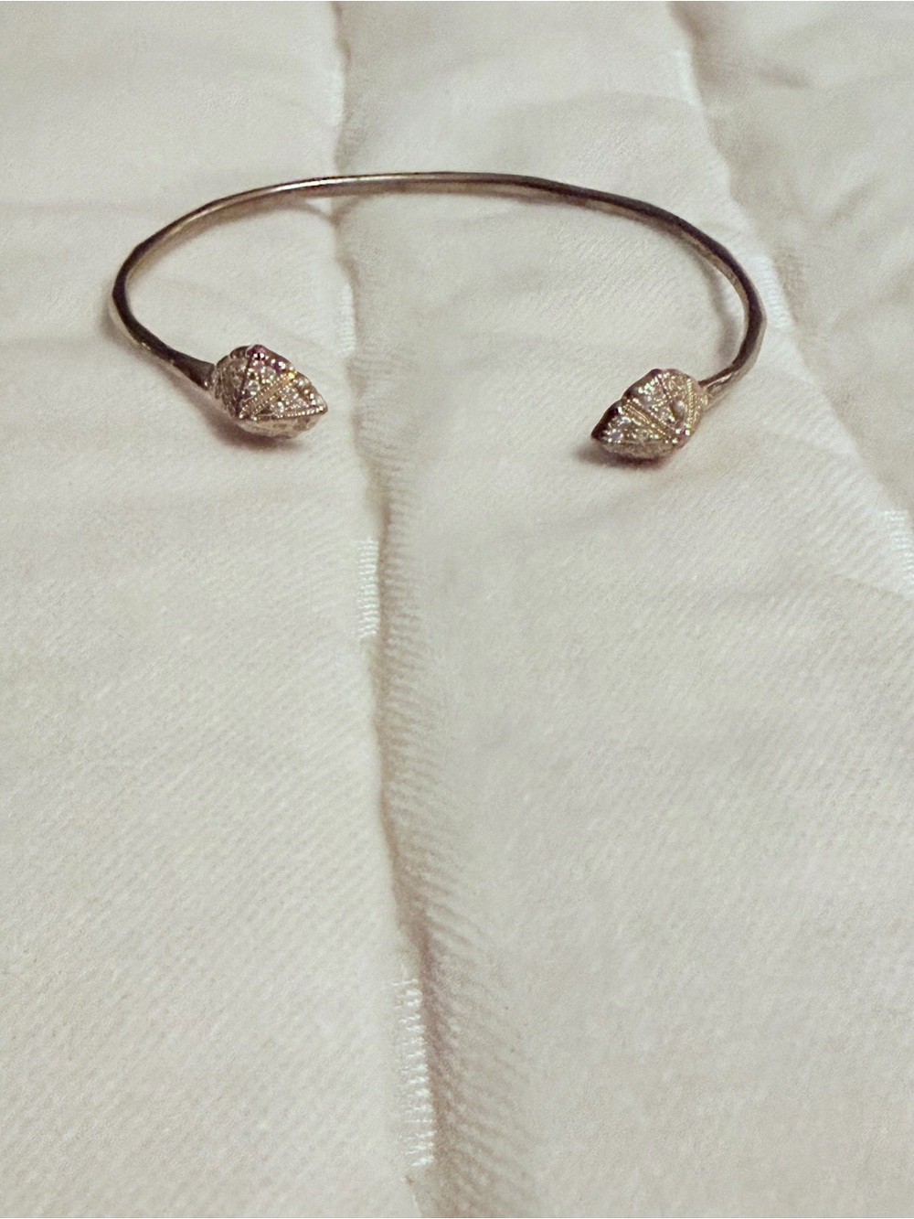 Stella & Dot Eden Pave Pyramid Open Cuff Bracelet - Gold Tone